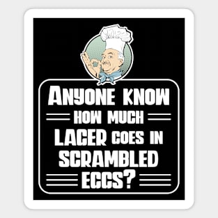 Anyone know how much lager goes in scrambled eggs? Adult breakfast Magnet